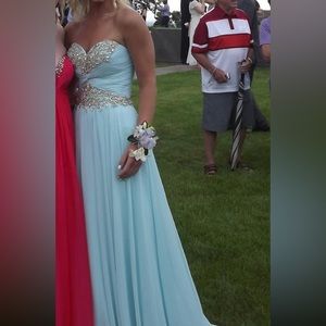 Sherri Hill Tiffany Blue Prom Dress Size 2
